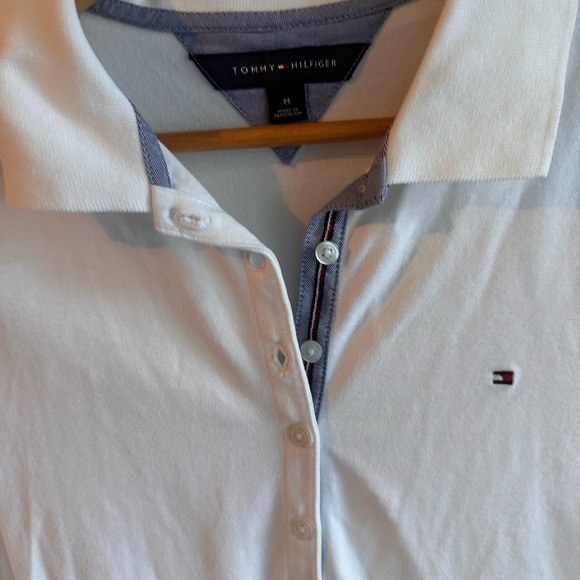 Tommy Hilfiger Tops - Tommy Hilfiger White Polo with Navy Accents